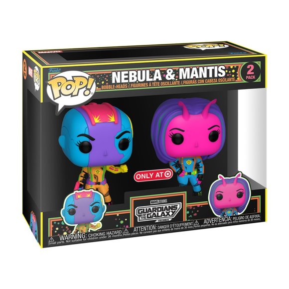 NWT Funko POP! Nebula & Mantis 2pk (Blacklight) Vol 3 - Picture 2 of 5